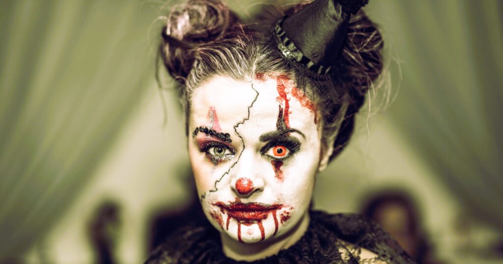 Half-Face Halloween Makeup 